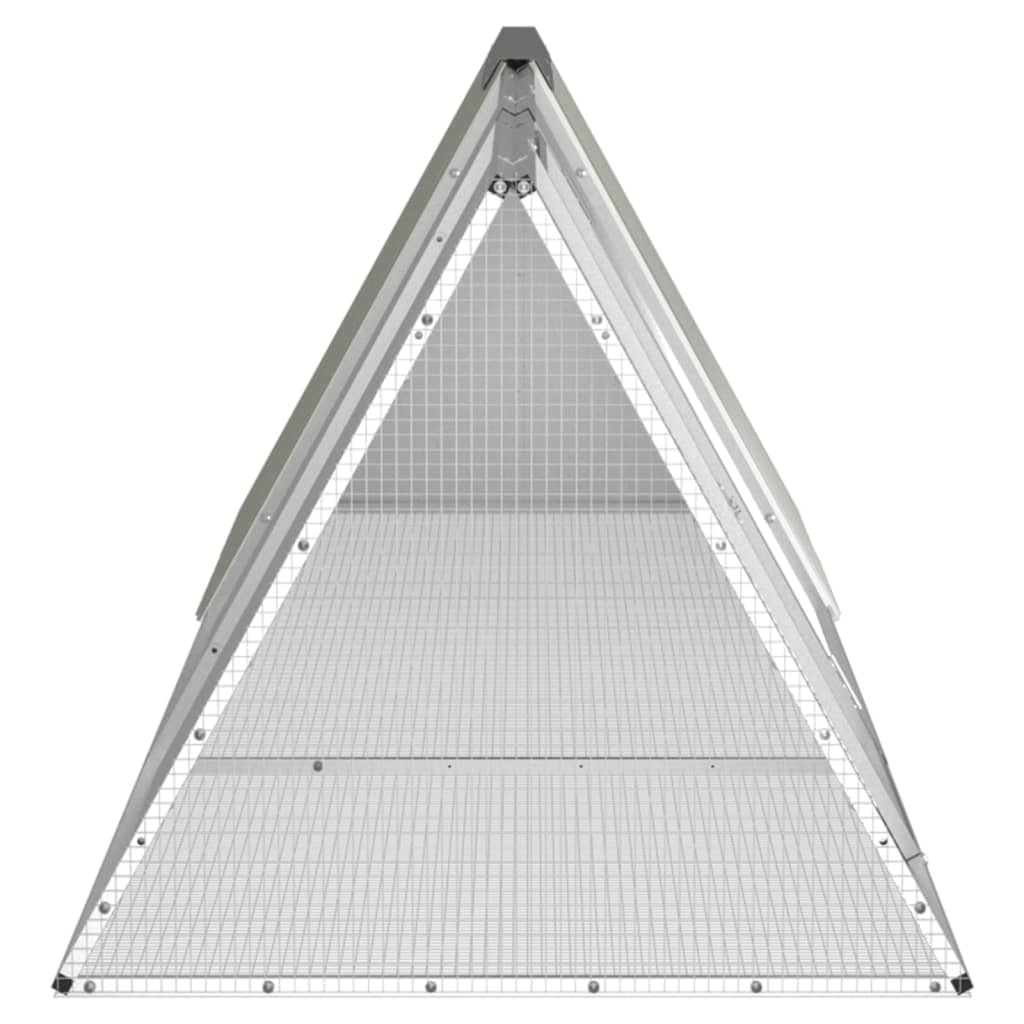 vidaXL Klatka dla królika, szara, 302,5x80,5x71 cm, ocynkowana stal