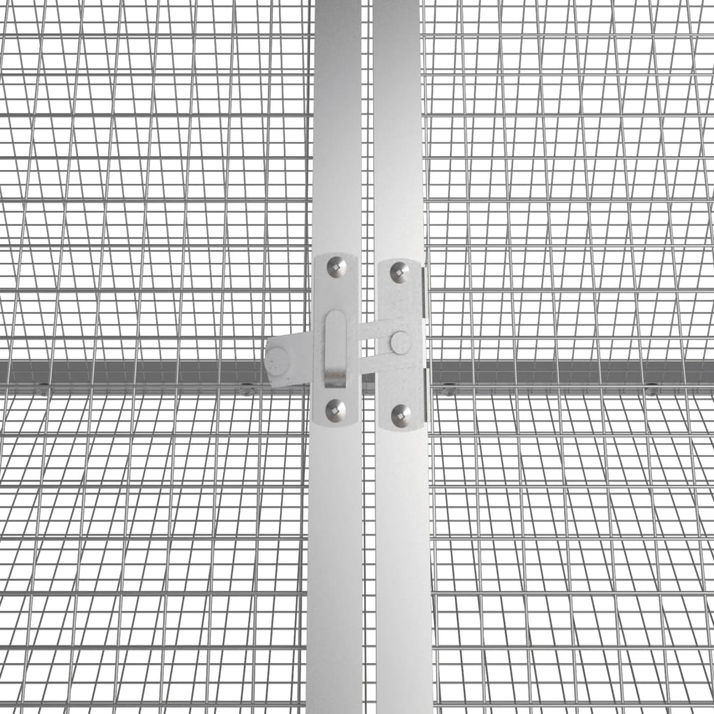 vidaXL Klatka dla królika, szara, 302,5x80,5x71 cm, ocynkowana stal