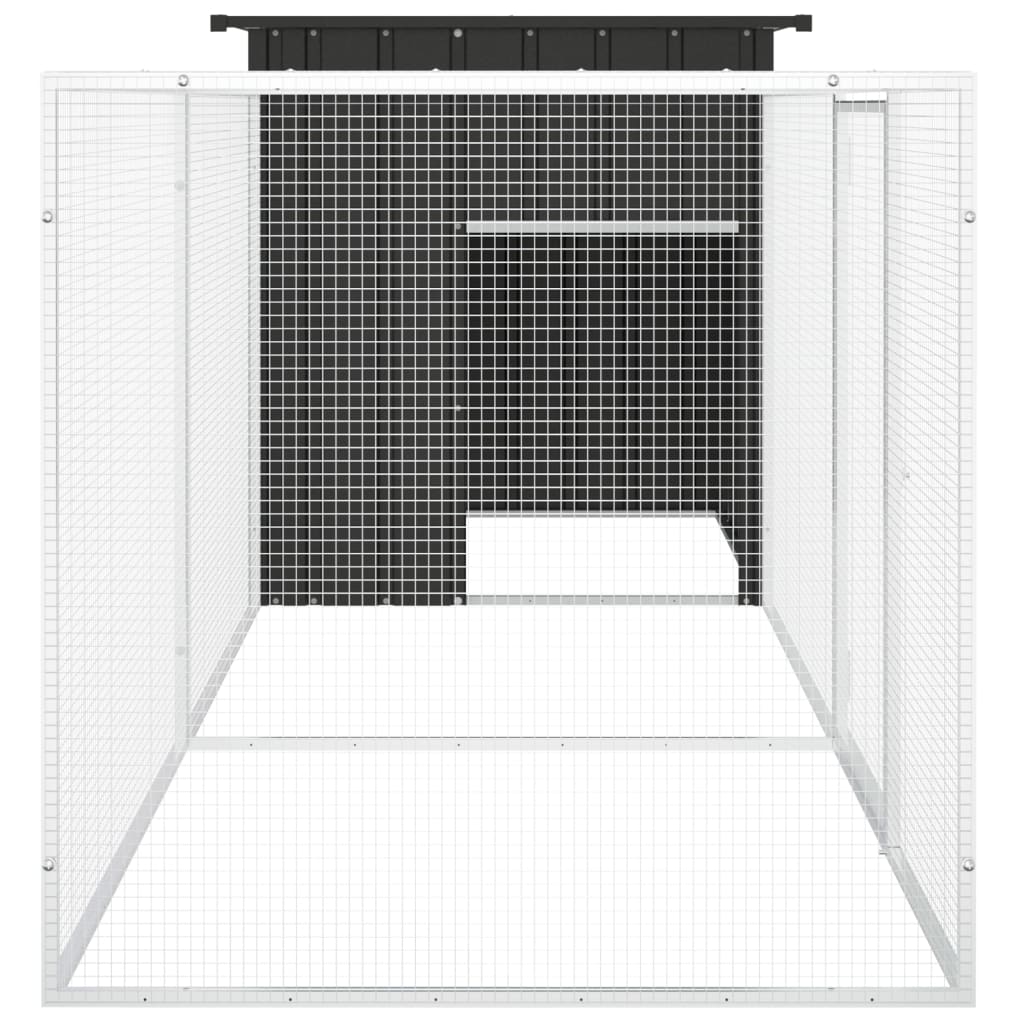 vidaXL Klatka dla kurcząt, antracytowa, 300x91x100 cm, stal