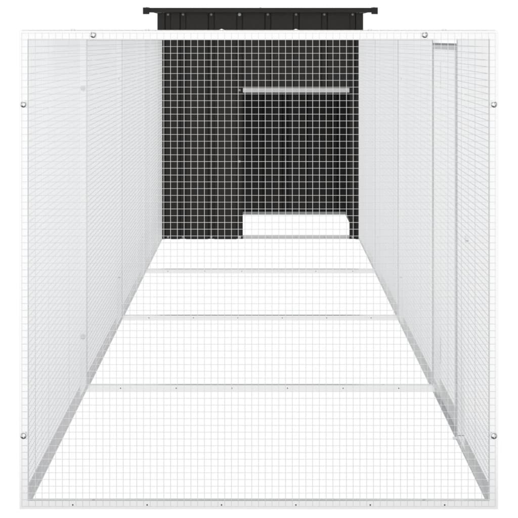 vidaXL Klatka dla kurcząt, antracytowa, 500x91x100 cm, stal