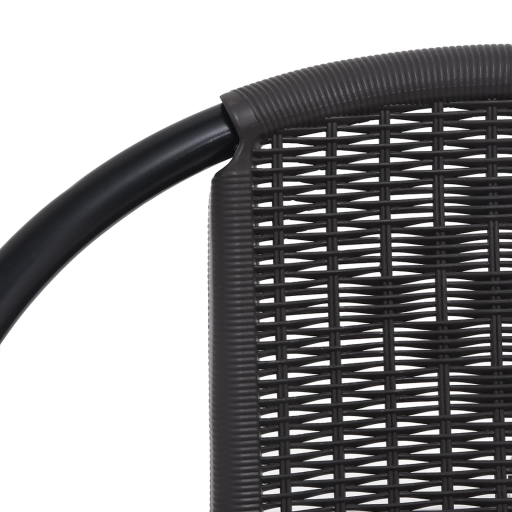 vidaXL Krzesła ogrodowe, 4 szt., rattan syntetyczny i stal, 110 kg