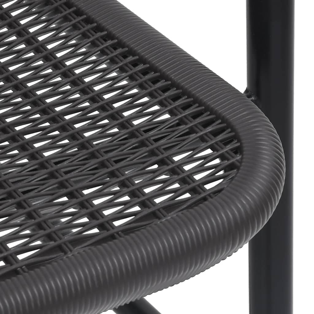vidaXL Krzesła ogrodowe, 4 szt., rattan syntetyczny i stal, 110 kg