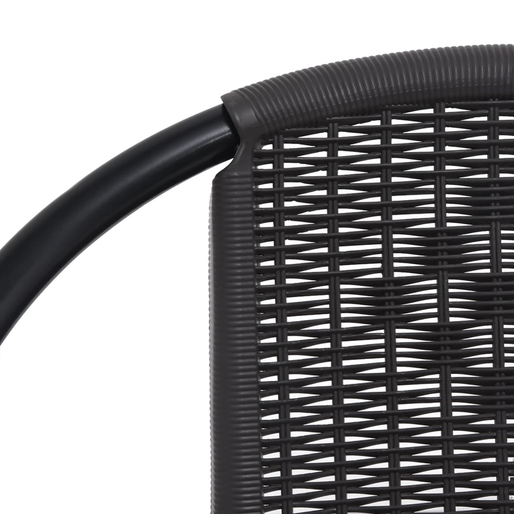 vidaXL Krzesła ogrodowe, 6 szt., rattan syntetyczny i stal, 110 kg