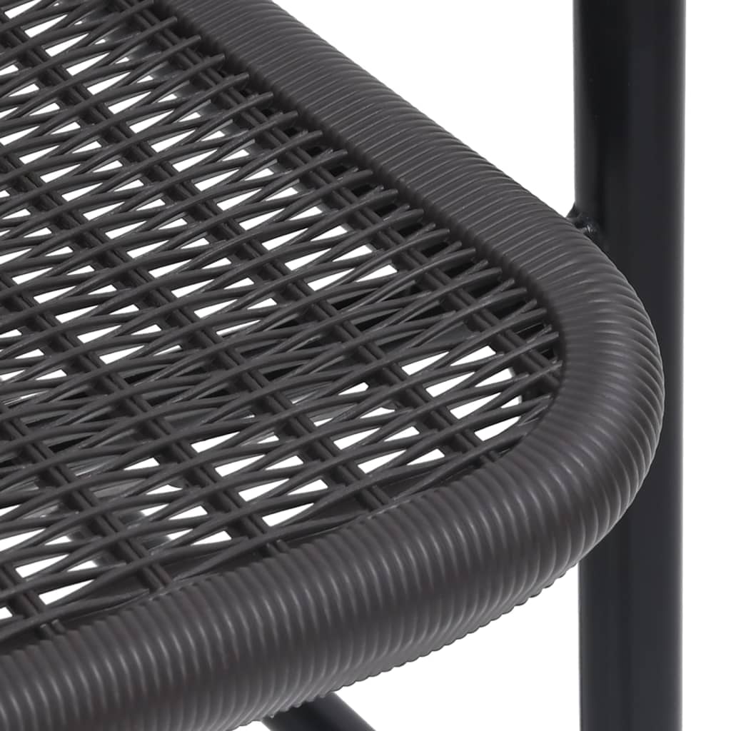 vidaXL Krzesła ogrodowe, 6 szt., rattan syntetyczny i stal, 110 kg
