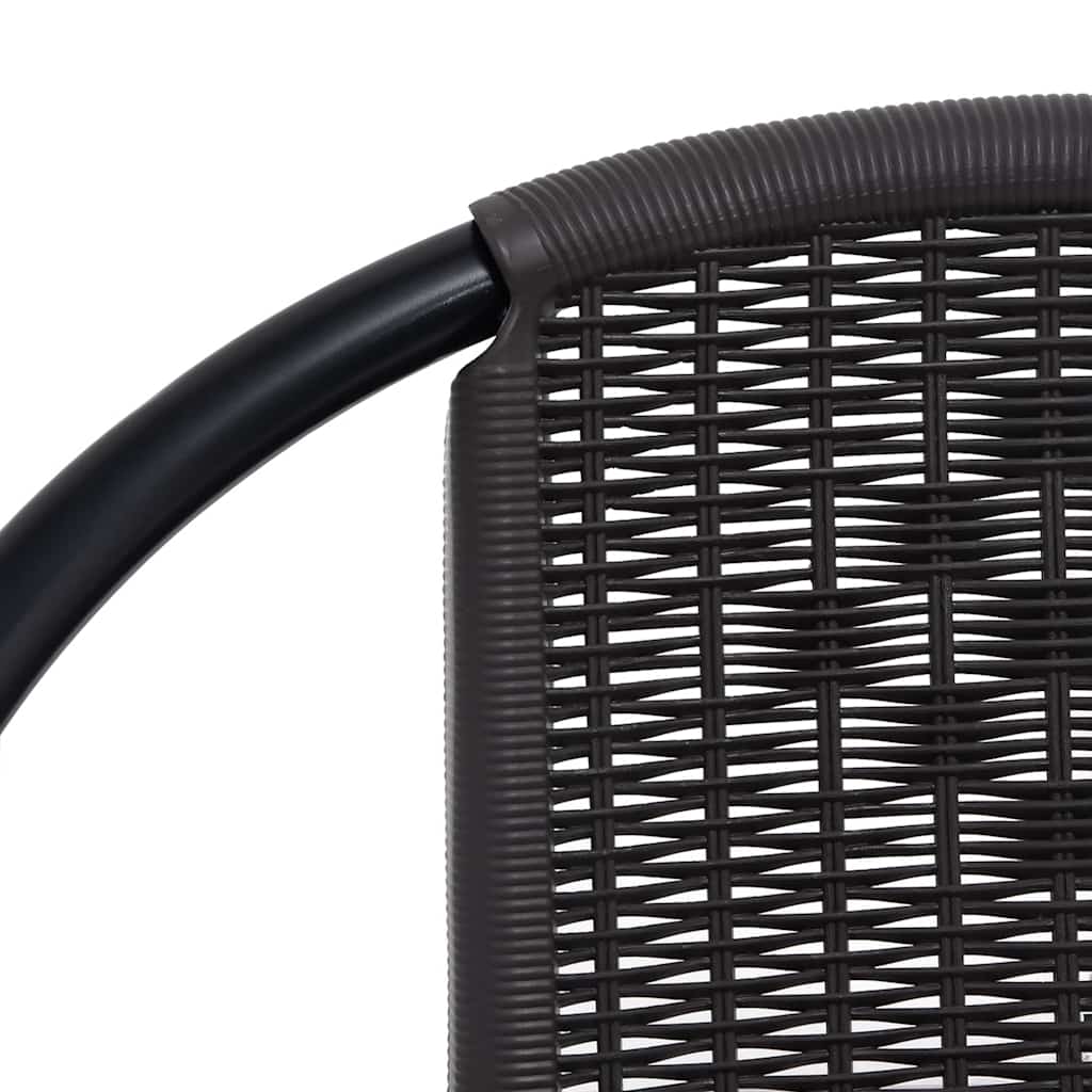 vidaXL Krzesła ogrodowe, 8 szt., rattan syntetyczny i stal, 110 kg