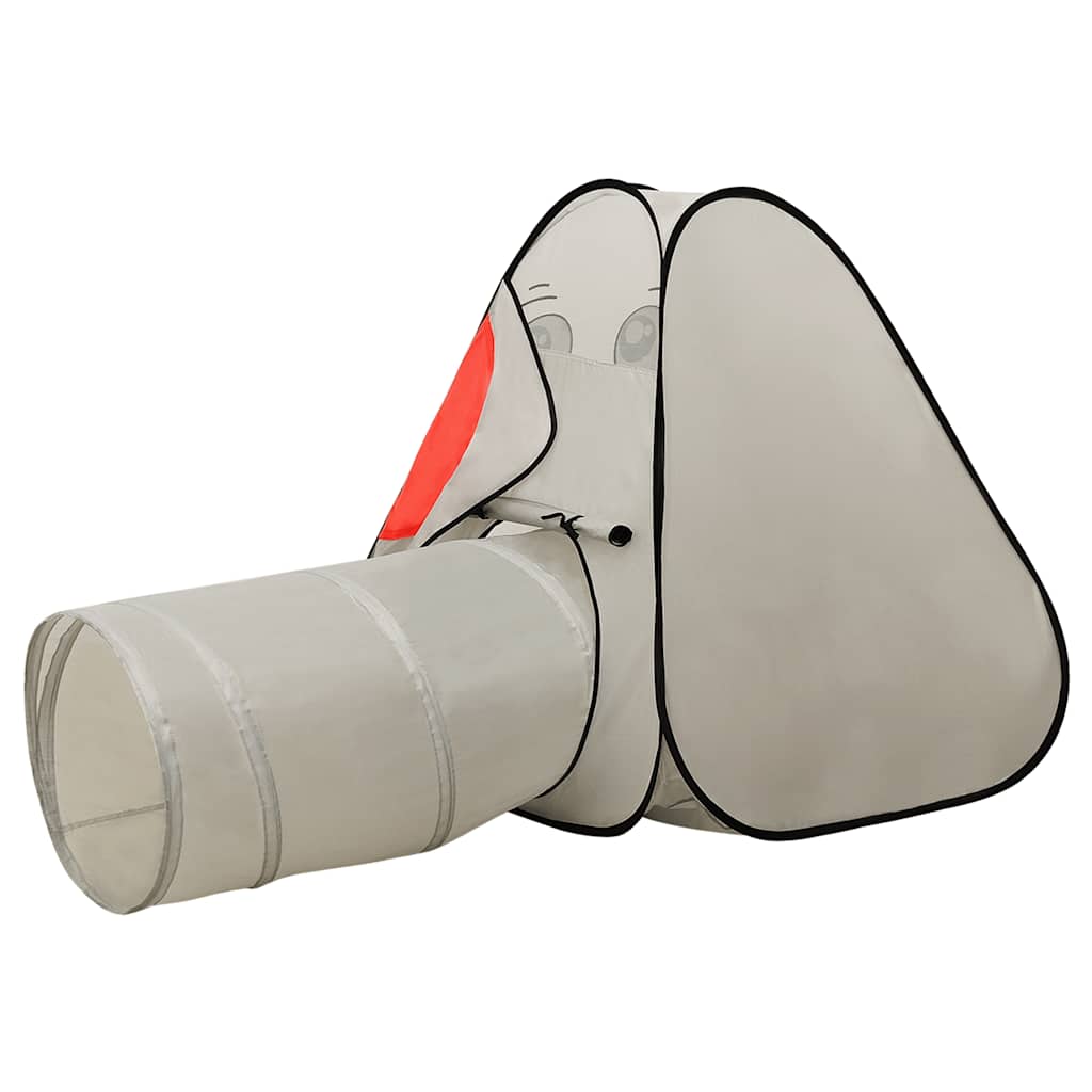 vidaXL Namiot w kształcie słonia, z 250 piłkami, szary, 174x86x101 cm
