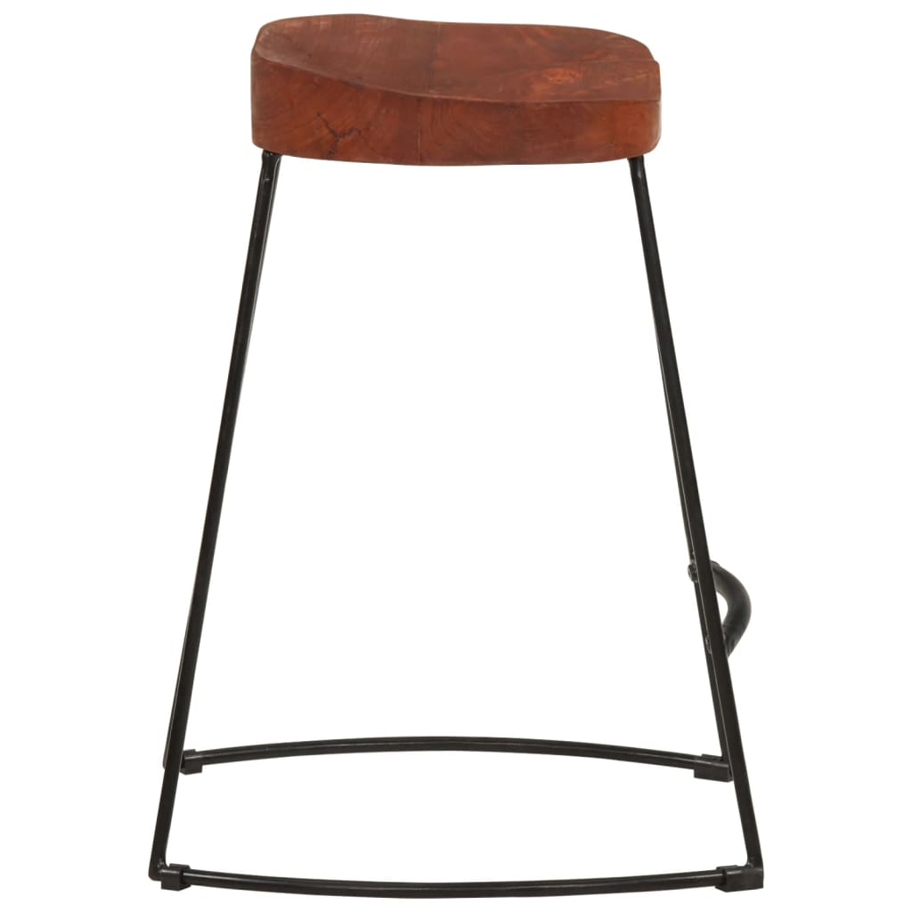 vidaXL Stołki barowe Gavin, 2 szt., 45x38x53 cm, lite drewno mango