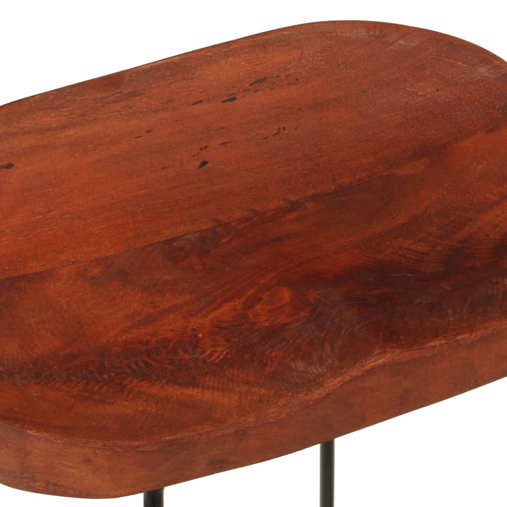 vidaXL Stołki barowe Gavin, 2 szt., 45x38x53 cm, lite drewno mango