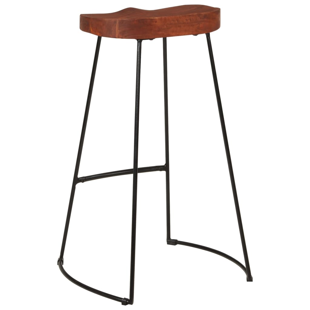 vidaXL Stołki barowe Gavin, 2 szt., 50x40x78 cm, lite drewno mango