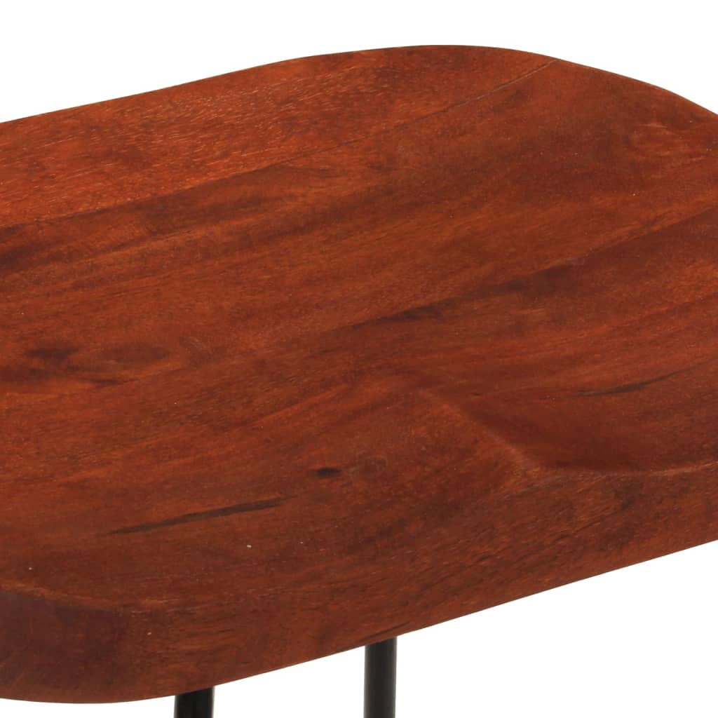 vidaXL Stołki barowe Gavin, 2 szt., 50x40x78 cm, lite drewno mango