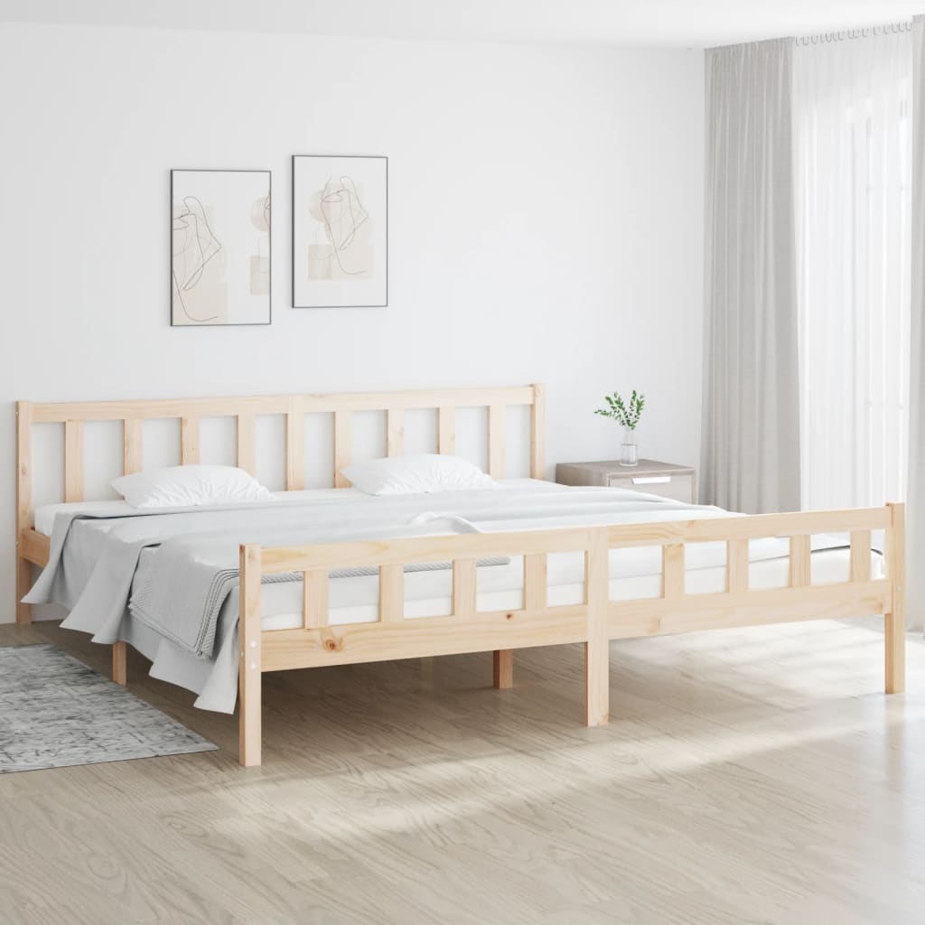 vidaXL Rama łóżka bez materaca, 160x200 cm, lite drewno