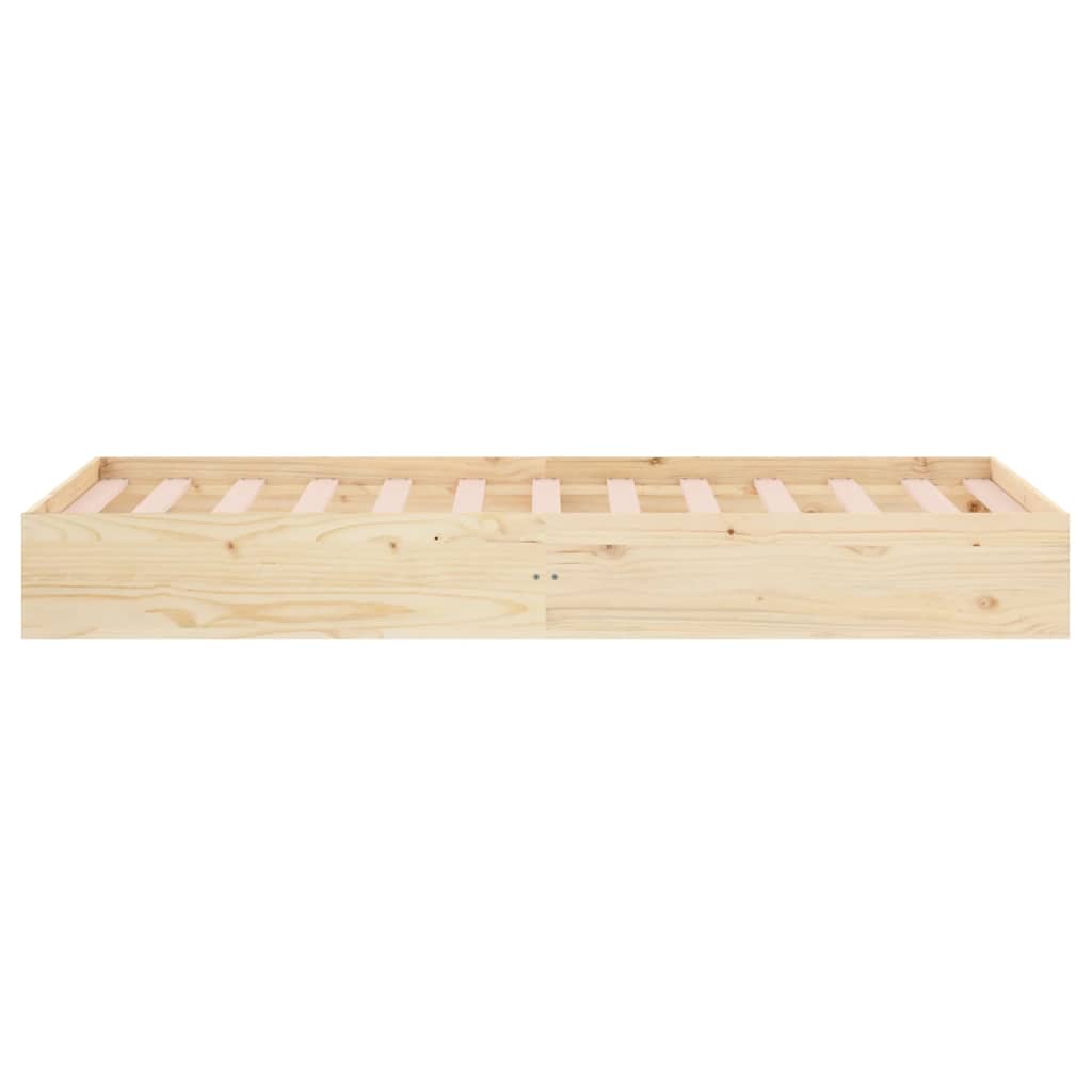 vidaXL Rama łóżka, lite drewno, 75x190 cm, pojedyncza