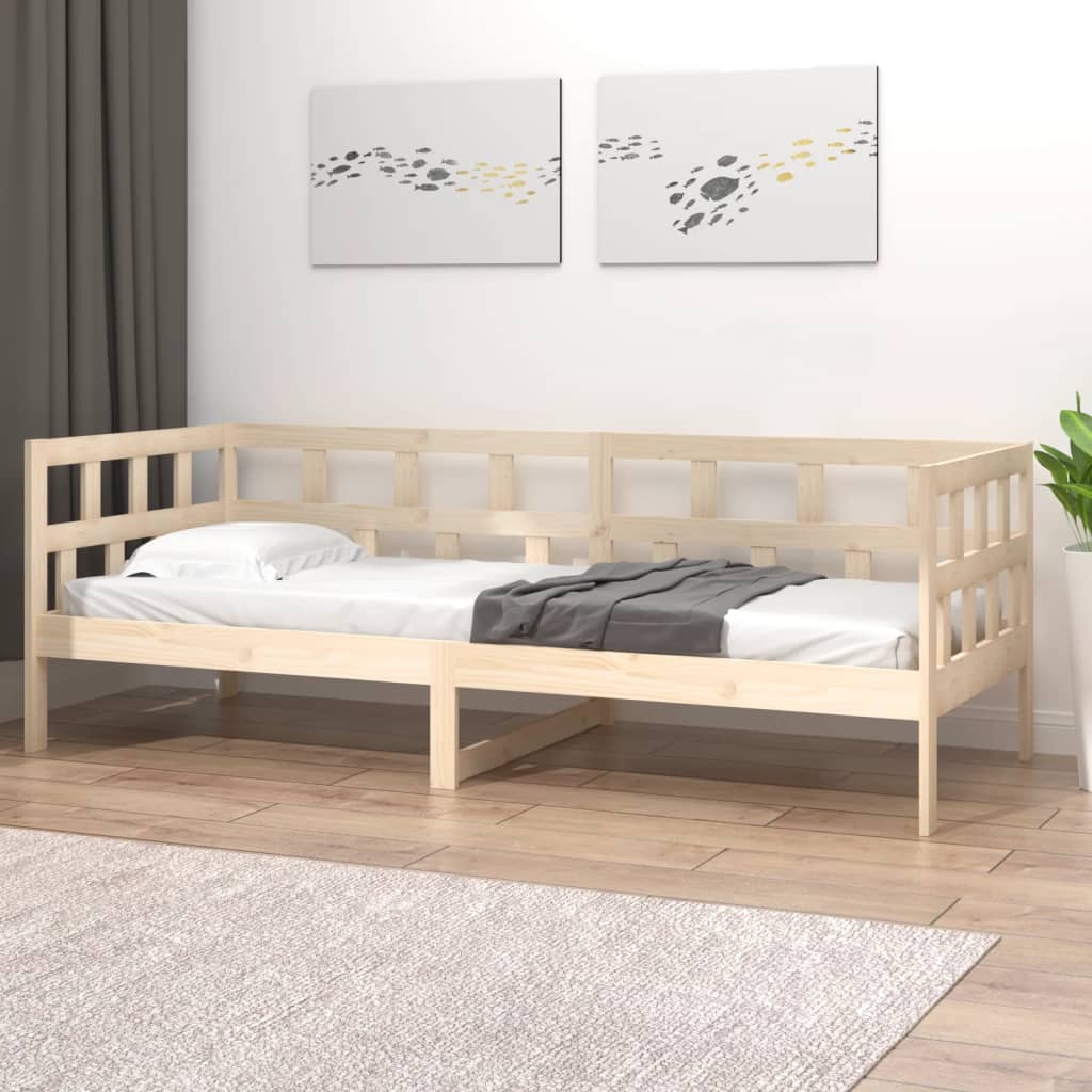 vidaXL Łóżko dzienne, lite drewno sosnowe, 90x200 cm
