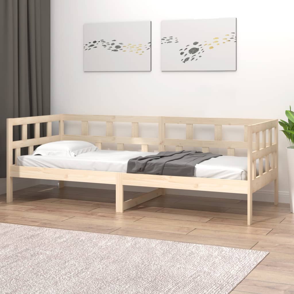 vidaXL Łóżko dzienne, lite drewno sosnowe, 80x200 cm