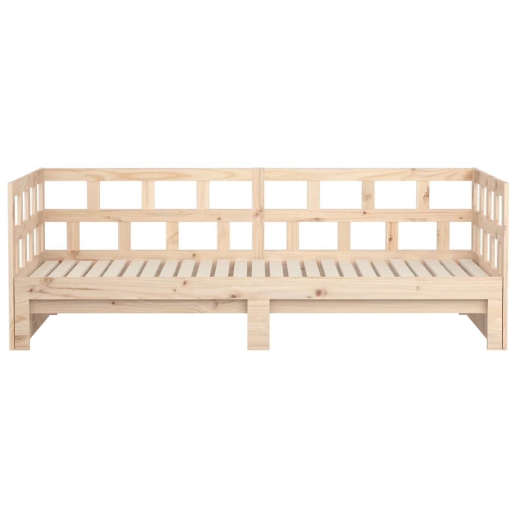 vidaXL Łóżko rozsuwane, lite drewno sosnowe, 2x(80x200) cm