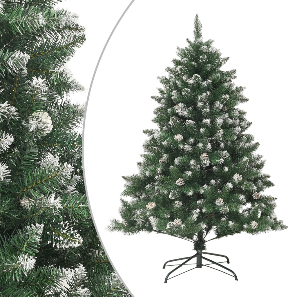 vidaXL Sztuczna choinka ze stojakiem, 120 cm, PVC
