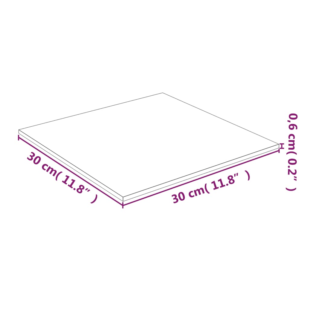 vidaXL Blat stolika, przezroczysty, 30x30 cm, szkło hartowane