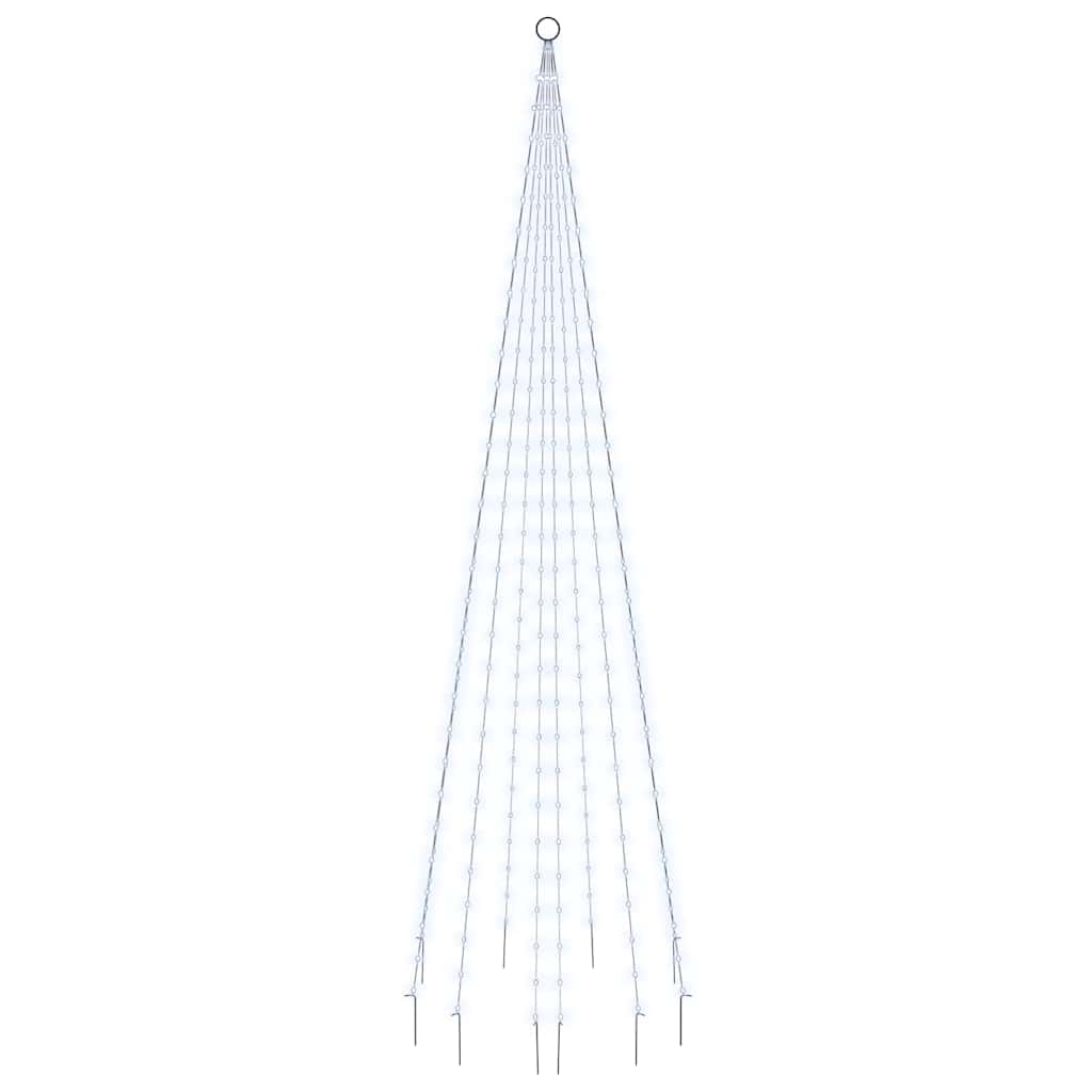 vidaXL Choinka do montażu na maszcie, 310 zimnych białych LED, 300 cm