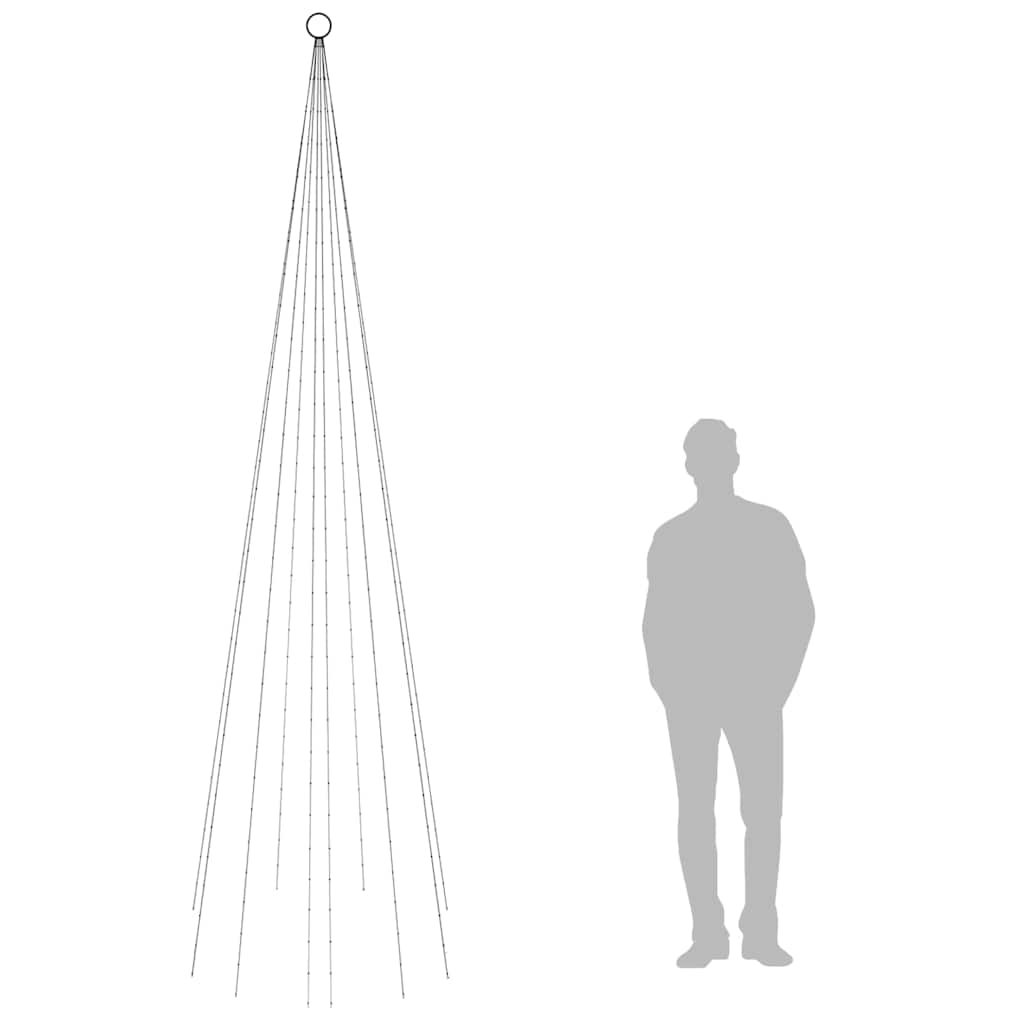 vidaXL Choinka do montażu na maszcie, 310 zimnych białych LED, 300 cm