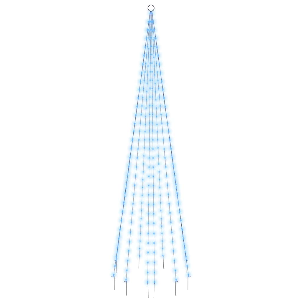 vidaXL Choinka do montażu na maszcie, 310 niebieskich LED, 300 cm
