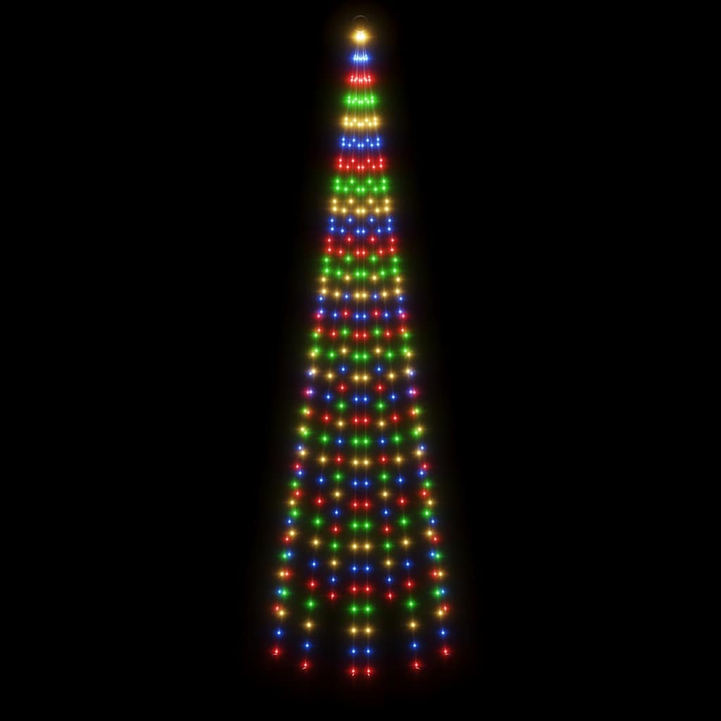 vidaXL Choinka do montażu na maszcie, 310 kolorowych LED, 300 cm
