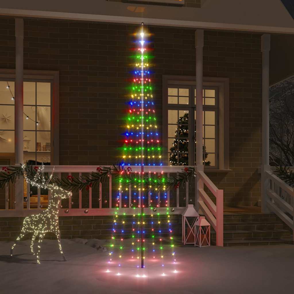 vidaXL Choinka do montażu na maszcie, 310 kolorowych LED, 300 cm