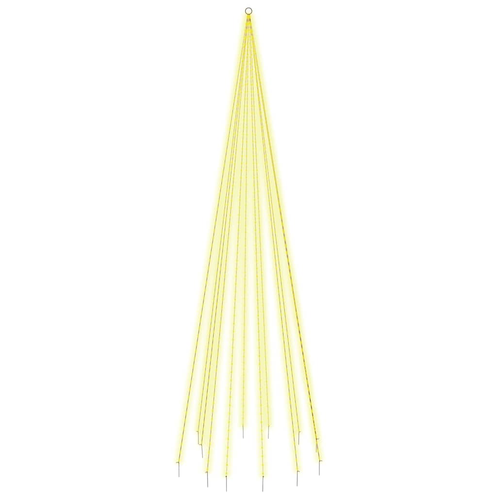vidaXL Choinka do montażu na maszcie, 732 ciepłych białych LED, 500 cm