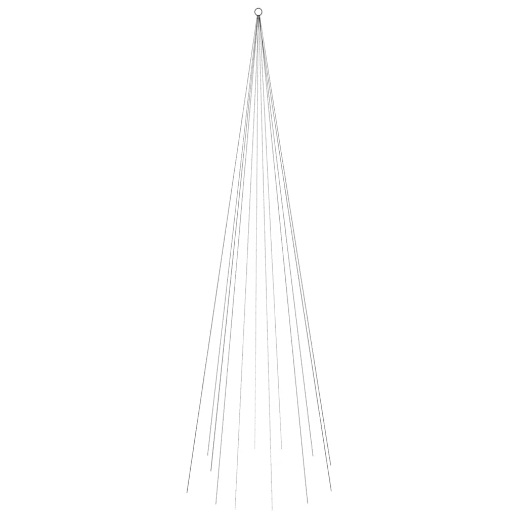 vidaXL Choinka do montażu na maszcie, 732 ciepłych białych LED, 500 cm