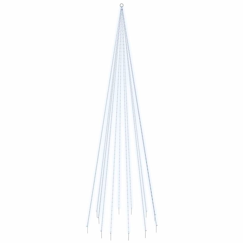 vidaXL Choinka do montażu na maszcie, 732 zimnych białych LED, 500 cm
