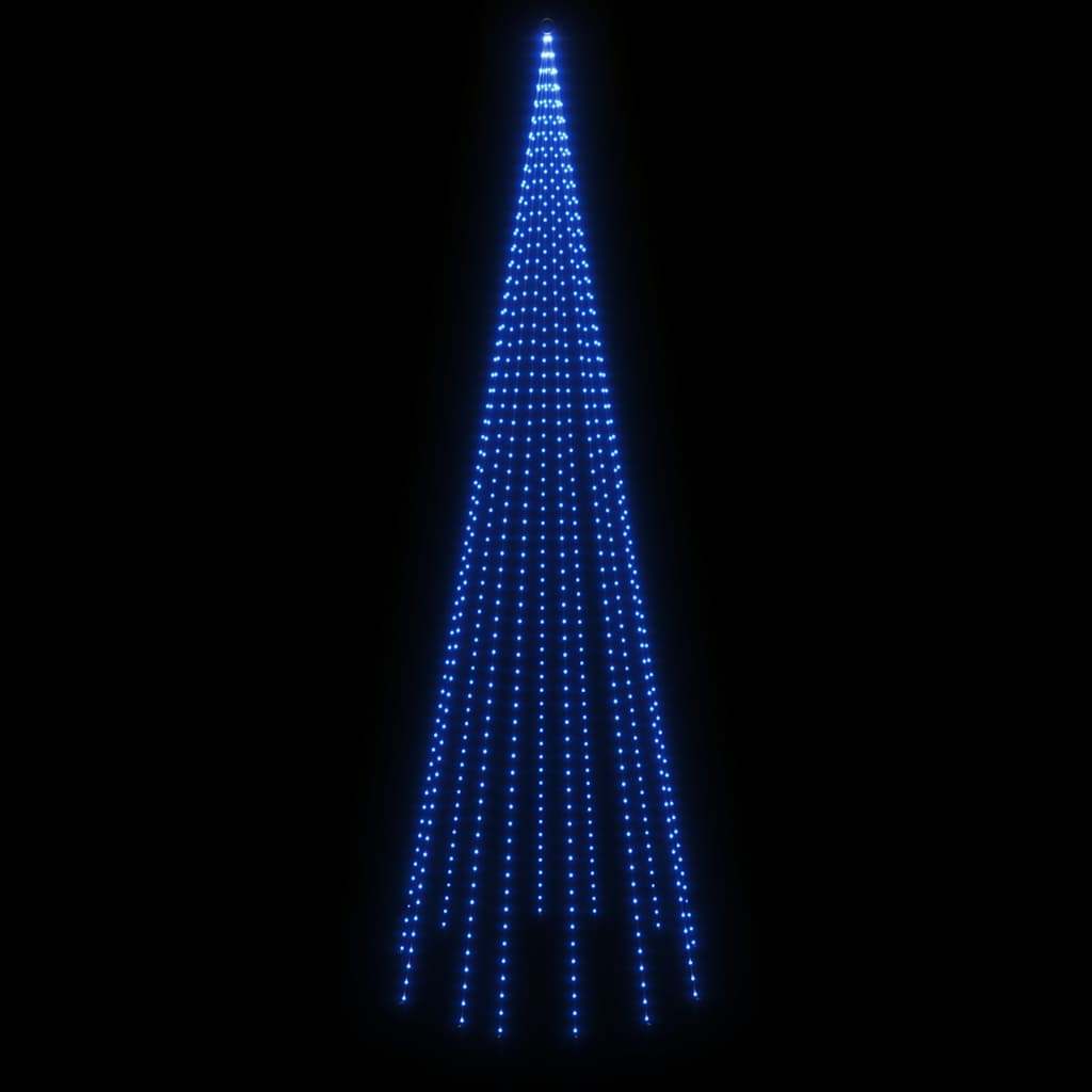 vidaXL Choinka do montażu na maszcie, 732 niebieskich diod LED, 500 cm