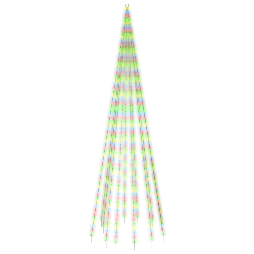 vidaXL Choinka do montażu na maszcie, 732 kolorowych diod LED, 500 cm