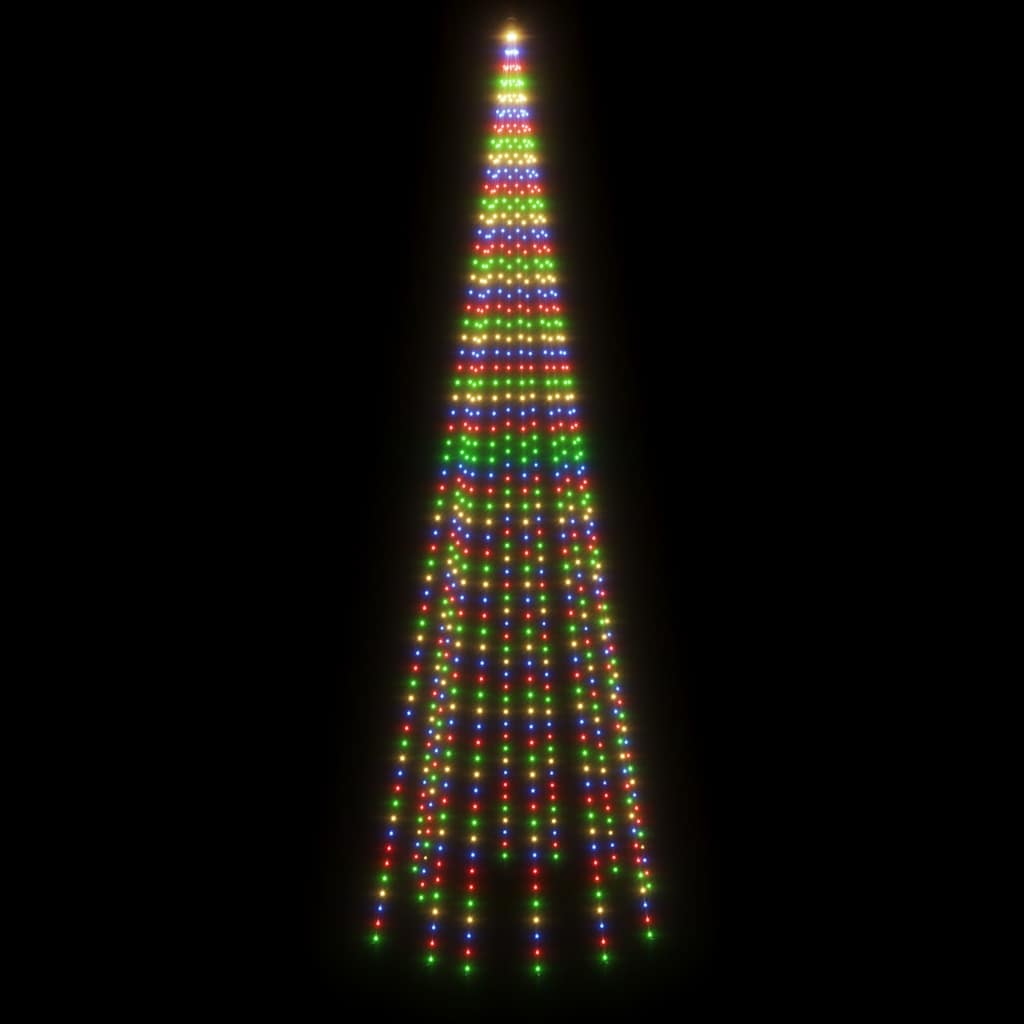 vidaXL Choinka do montażu na maszcie, 732 kolorowych diod LED, 500 cm