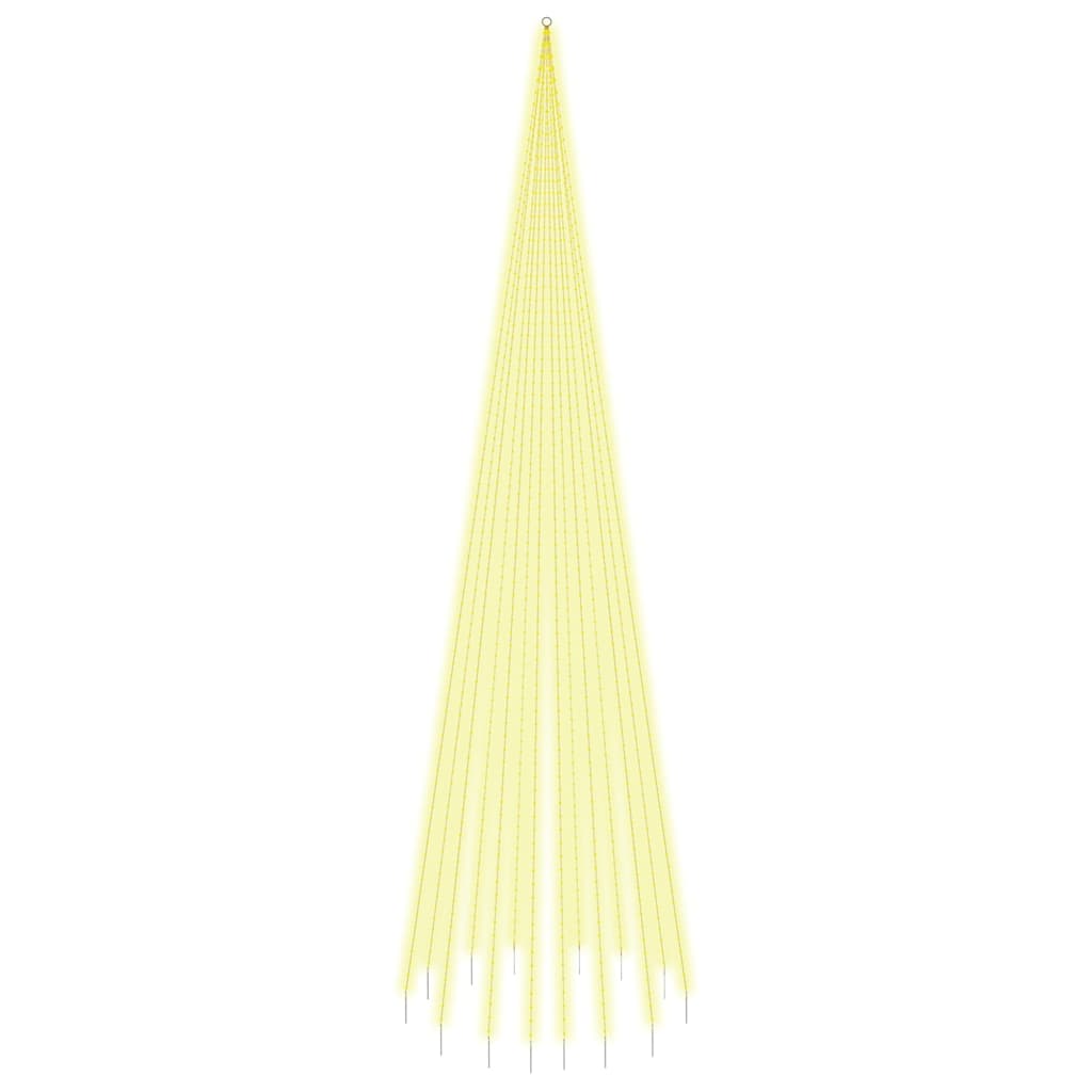 vidaXL Choinka do montażu na maszcie 1134 ciepłych białych LED, 800 cm