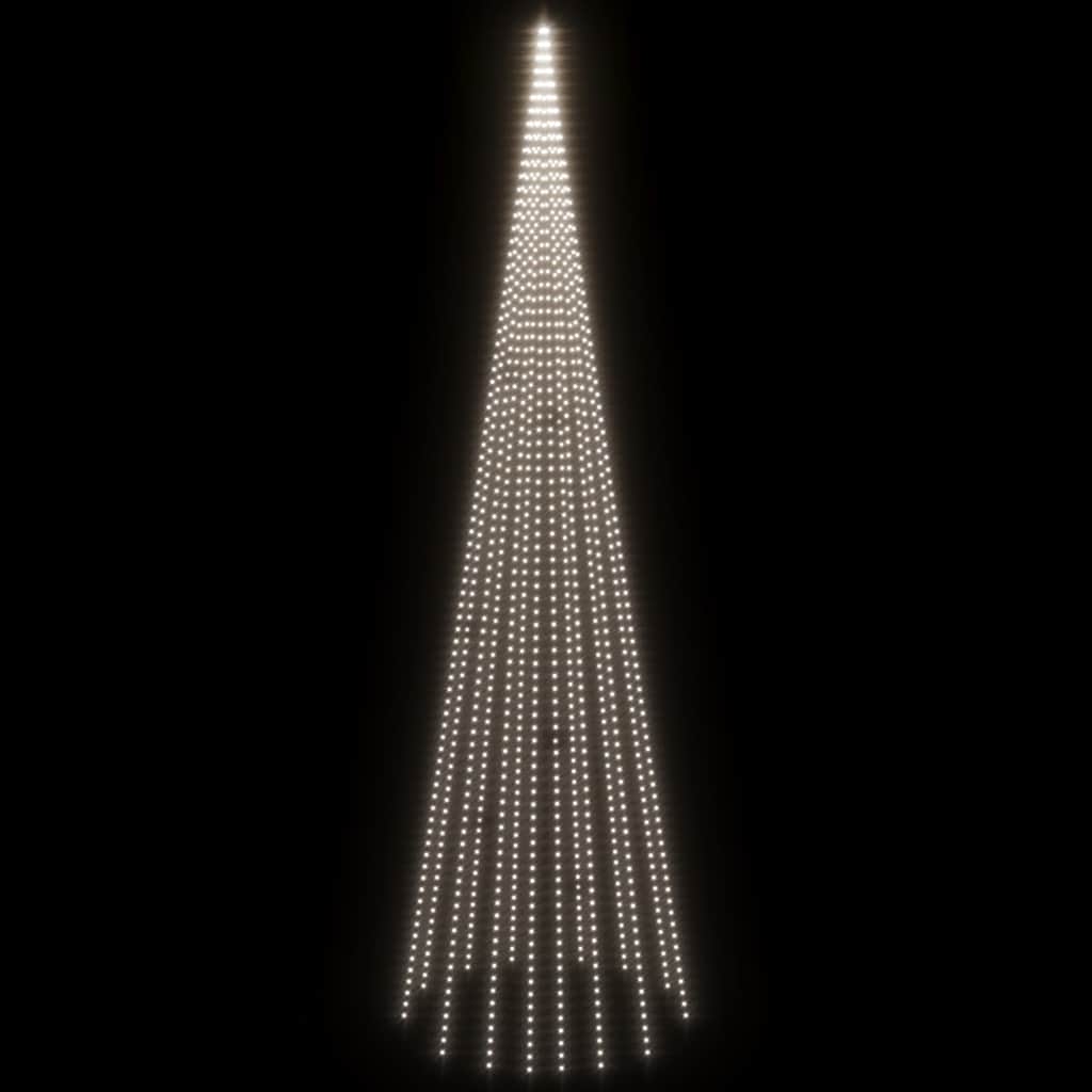 vidaXL Choinka do montażu na maszcie, 1134 zimnych białych LED, 800 cm