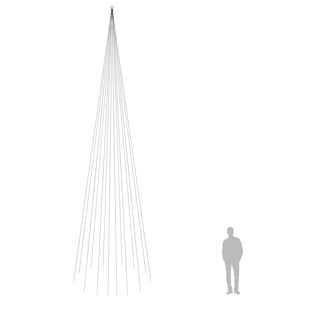 vidaXL Choinka do montażu na maszcie, 1134 zimnych białych LED, 800 cm
