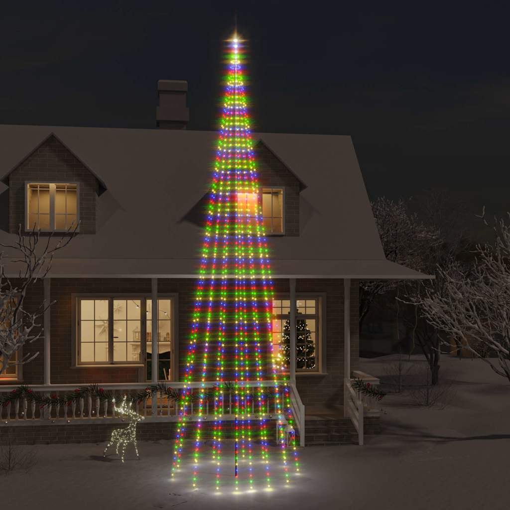 vidaXL Choinka do montażu na maszcie, 1134 kolorowych LED, 800 cm