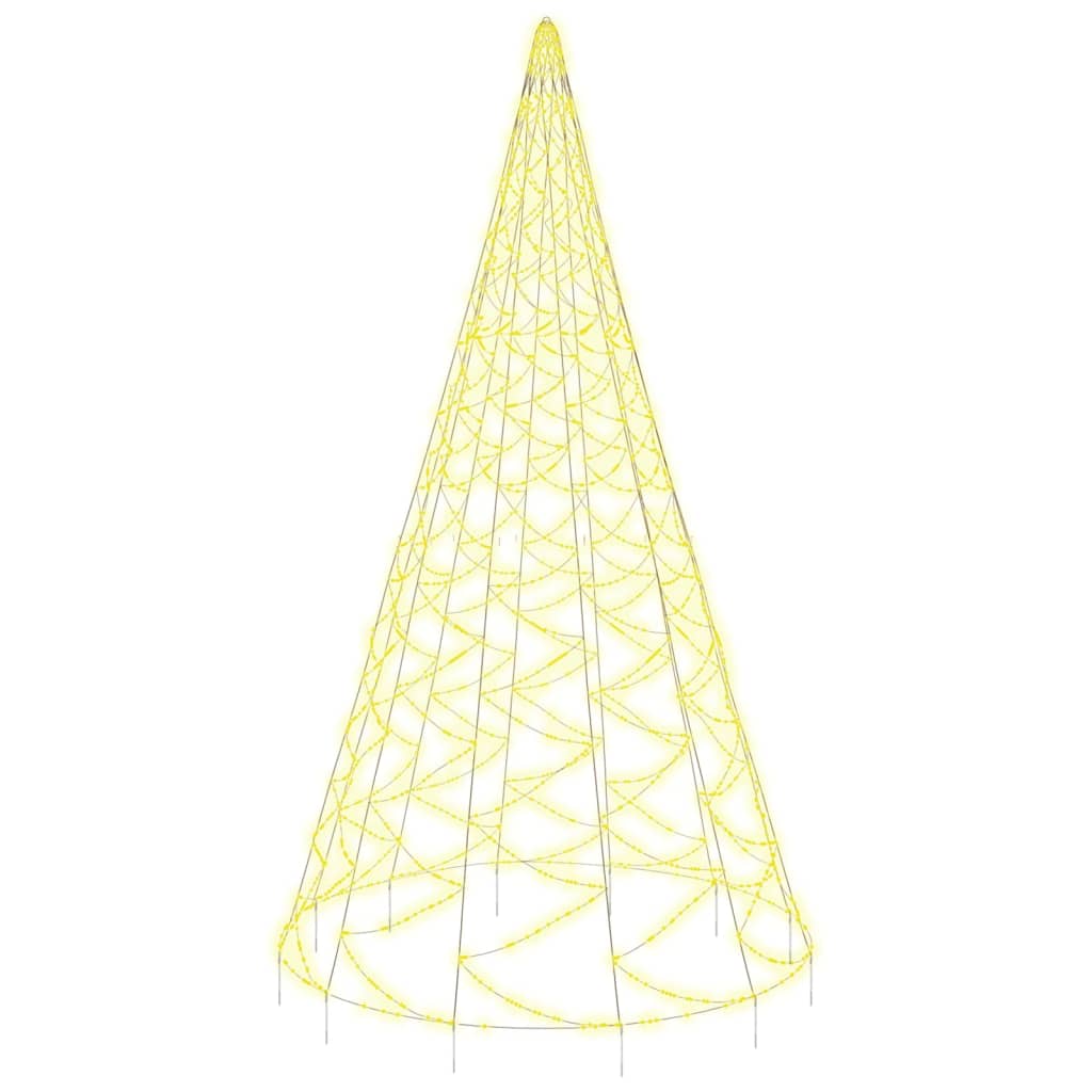 vidaXL Choinka do montażu na maszcie, 3000 ciepłych białych LED, 800cm