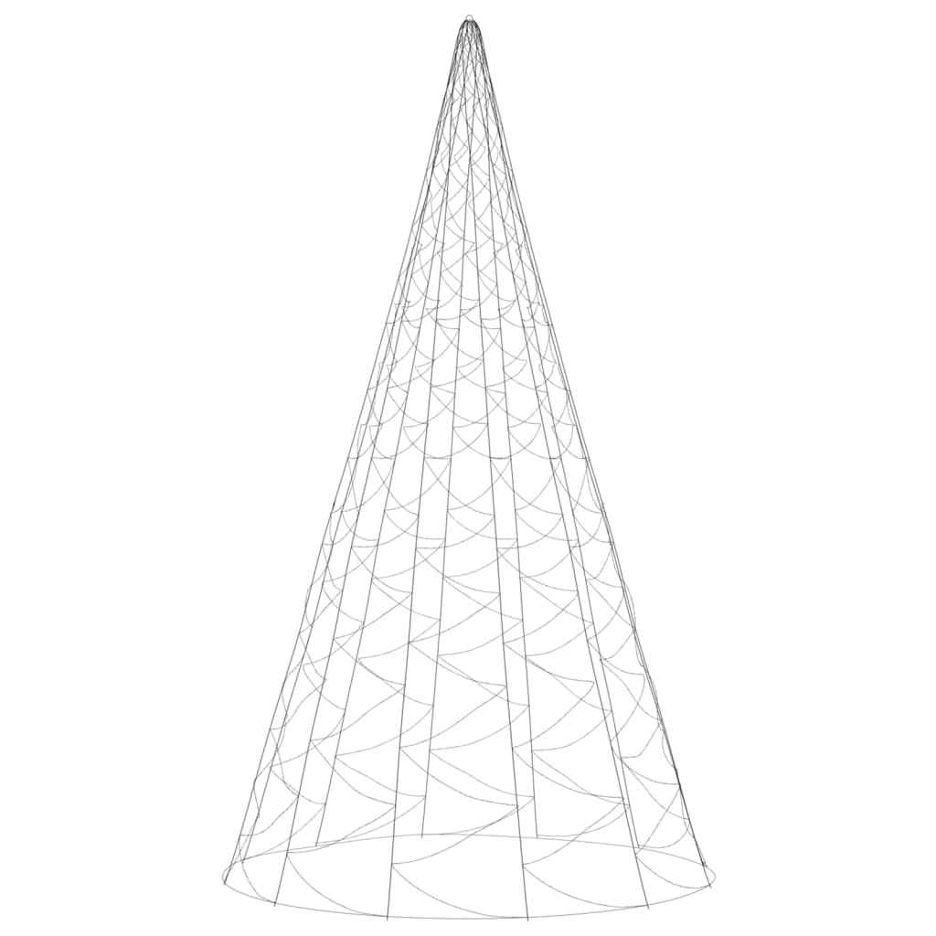 vidaXL Choinka do montażu na maszcie, 3000 ciepłych białych LED, 800cm