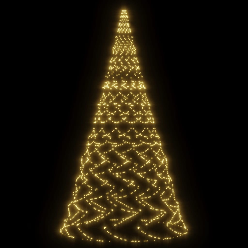 vidaXL Choinka do montażu na maszcie, 3000 ciepłych białych LED, 800cm