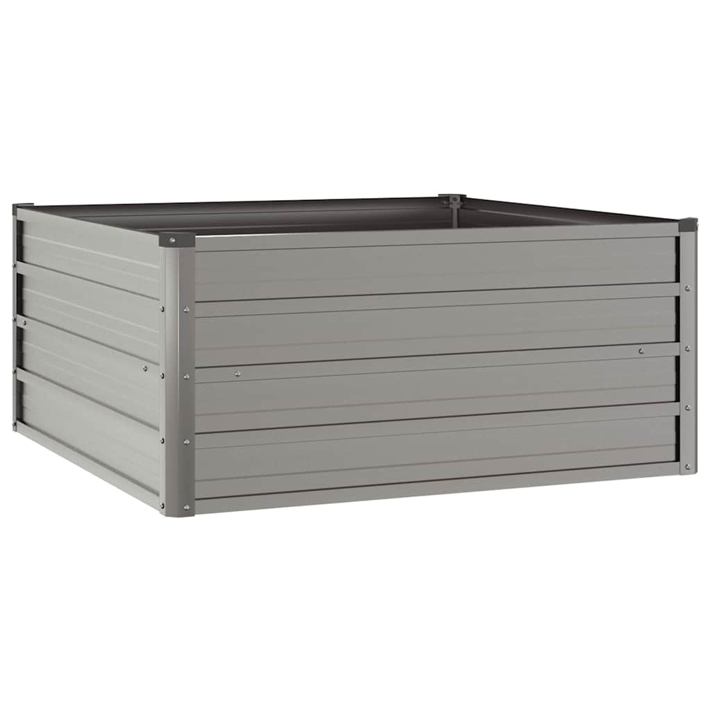vidaXL Podwyższona donica, rdzawa, 100x100x45 cm, stal kortenowska