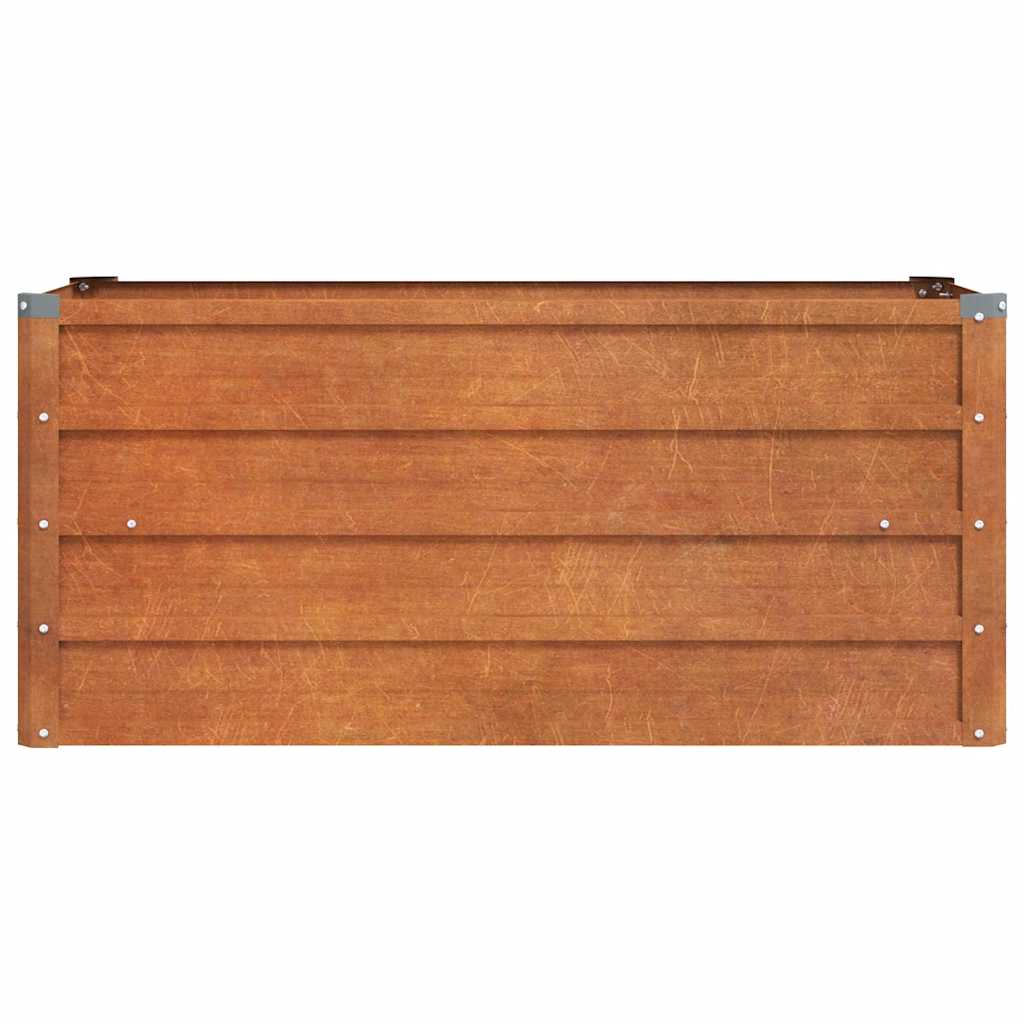 vidaXL Podwyższona donica, rdzawa, 100x40x45 cm, stal kortenowska