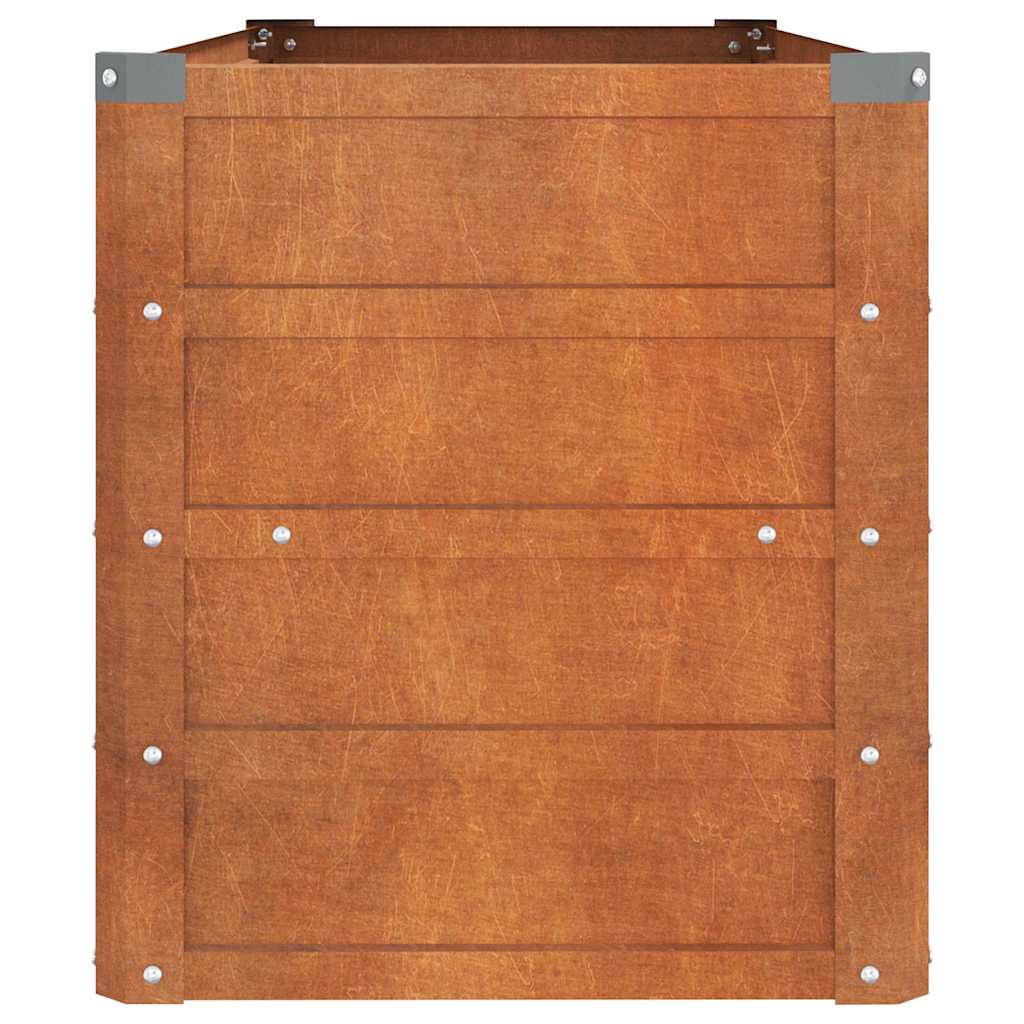 vidaXL Podwyższona donica, rdzawa, 100x40x45 cm, stal kortenowska