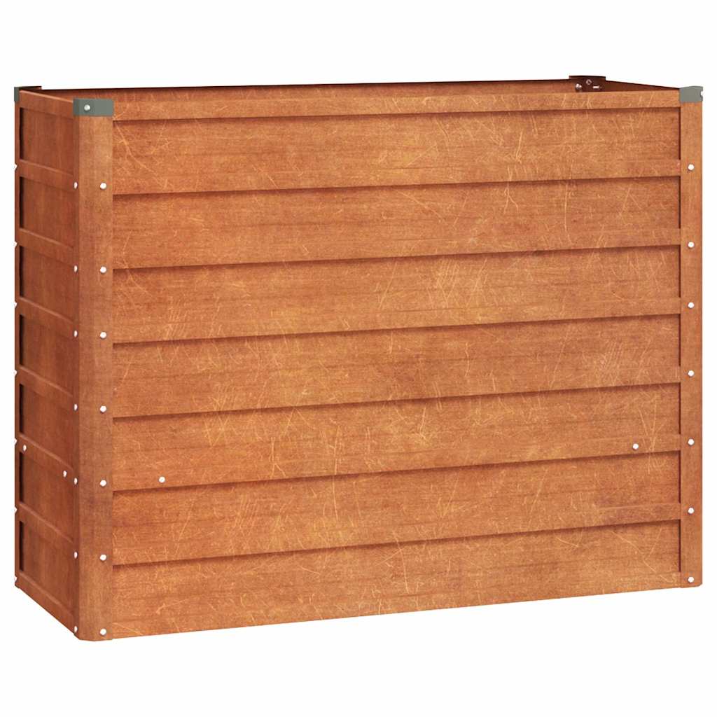 vidaXL Podwyższona donica, rdzawa, 100x40x77 cm, stal kortenowska