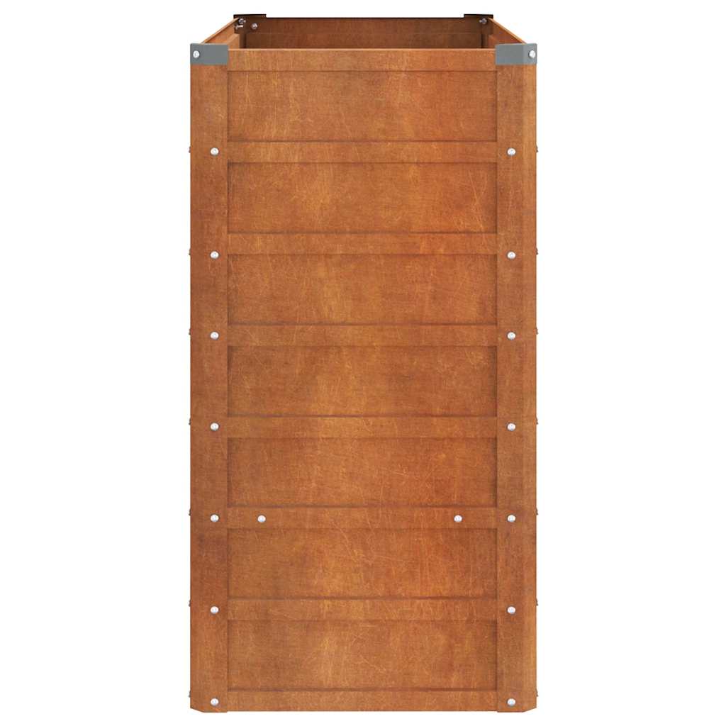 vidaXL Podwyższona donica, rdzawa, 100x40x77 cm, stal kortenowska