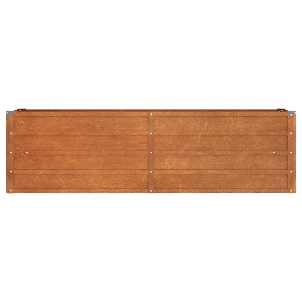 vidaXL Podwyższona donica, rdzawa, 160x40x45 cm, stal kortenowska