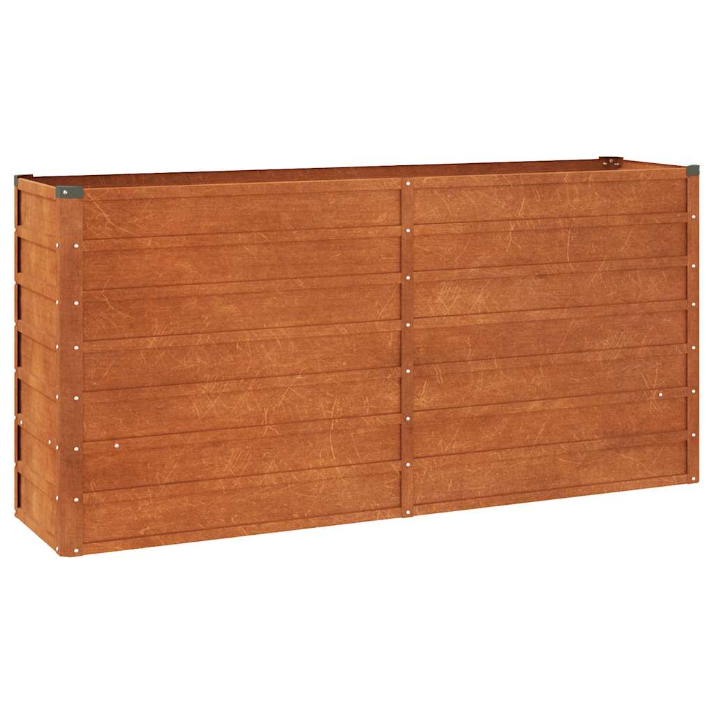 vidaXL Podwyższona donica, rdzawa, 160x40x77 cm, stal kortenowska