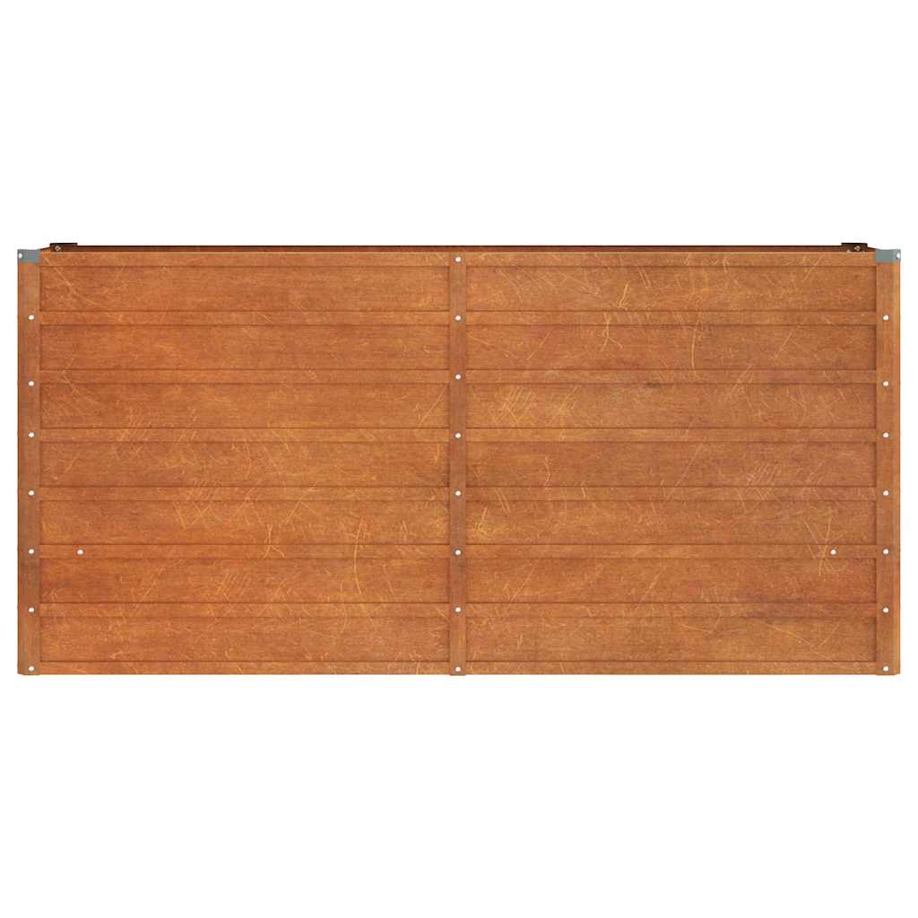 vidaXL Podwyższona donica, rdzawa, 160x40x77 cm, stal kortenowska