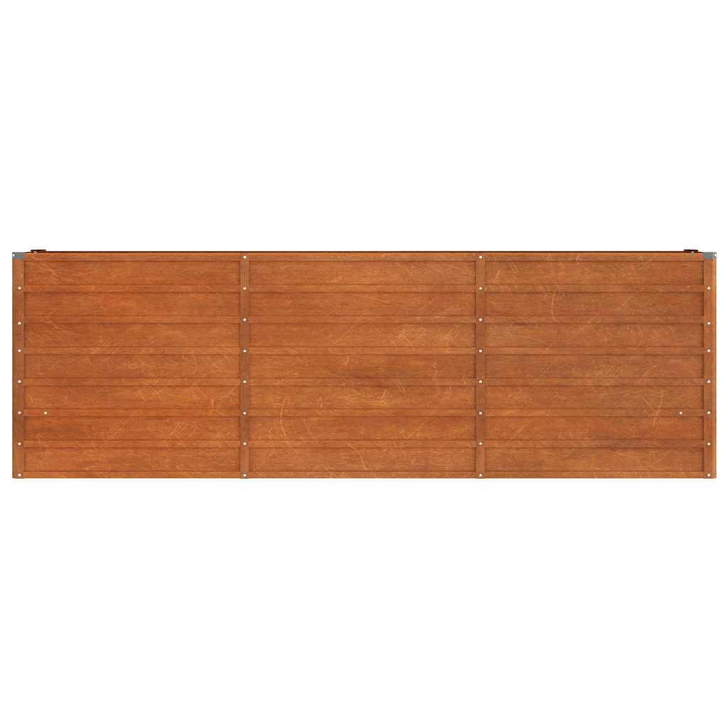 vidaXL Podwyższona donica, rdzawa, 240x40x77 cm, stal kortenowska