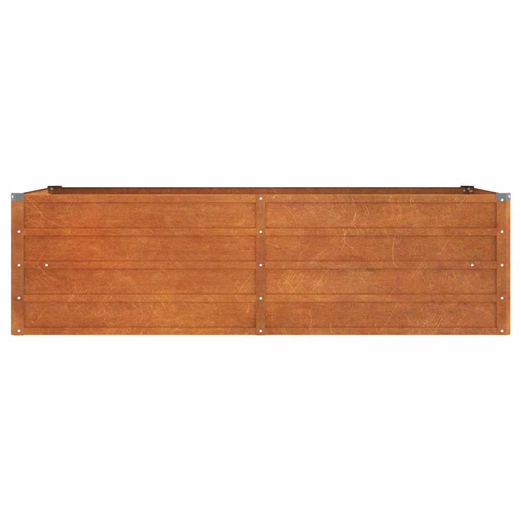 vidaXL Podwyższona donica, rdzawa, 160x80x45 cm, stal kortenowska