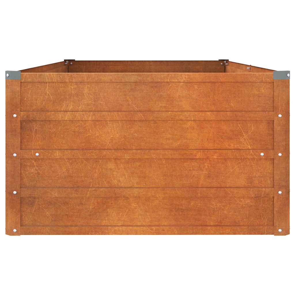 vidaXL Podwyższona donica, rdzawa, 160x80x45 cm, stal kortenowska